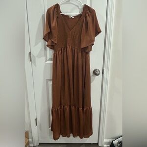 Baltic Born Chocolate Brown Textured Dress